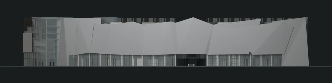 星荟天地建筑正立面楼层模型